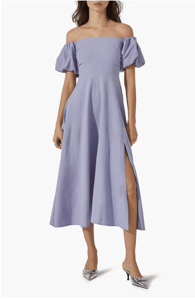 Off the Shoulder A-Line Dress