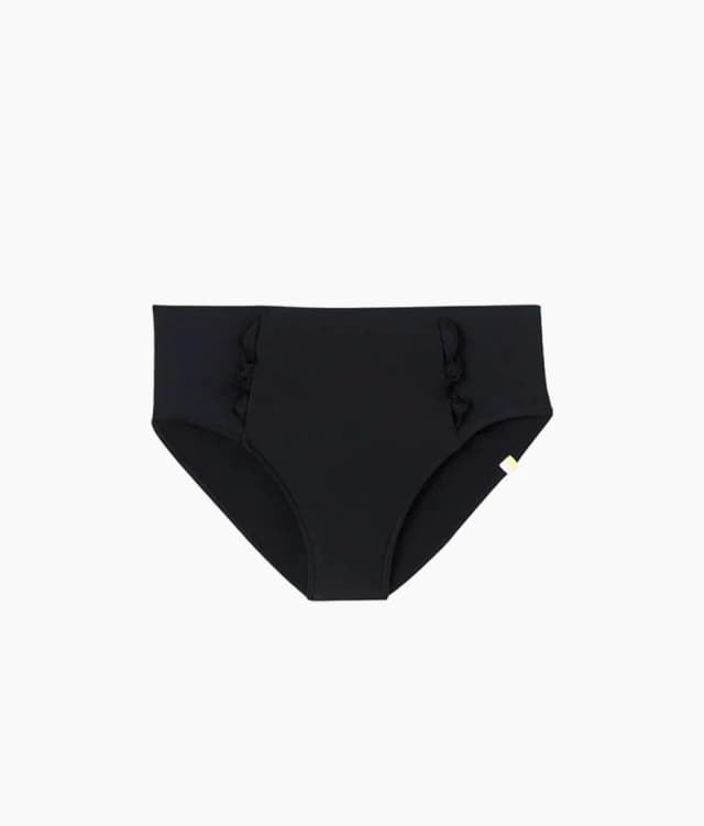 The Ruffle High Leg High Rise Bikini Bottom